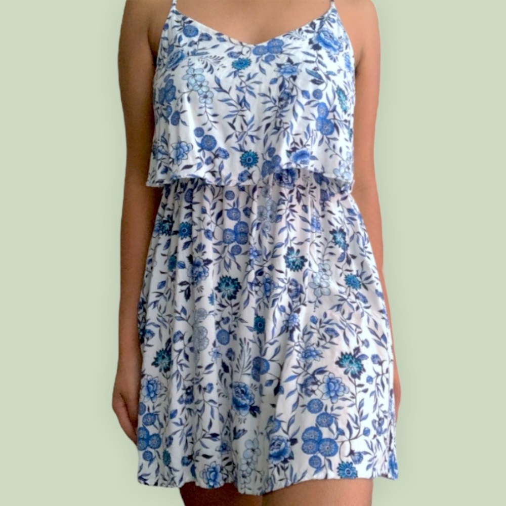 h&m floral mini dress